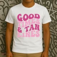 Good Times And Tan Lines Summer Groovy T-Shirt thumb 3