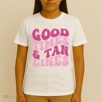 Good Times And Tan Lines Summer Groovy T-Shirt thumb 4