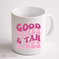 Good Times And Tan Lines Summer Groovy Coffee Mug thumb 1