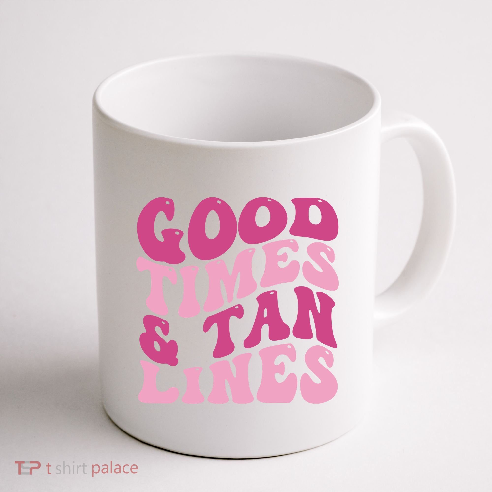 Good Times And Tan Lines Summer Groovy Coffee Mug