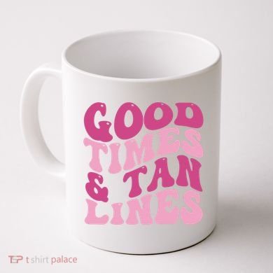 Good Times And Tan Lines Summer Groovy Coffee Mug