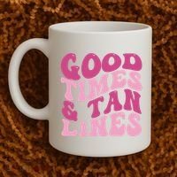 Good Times And Tan Lines Summer Groovy Coffee Mug thumb 2