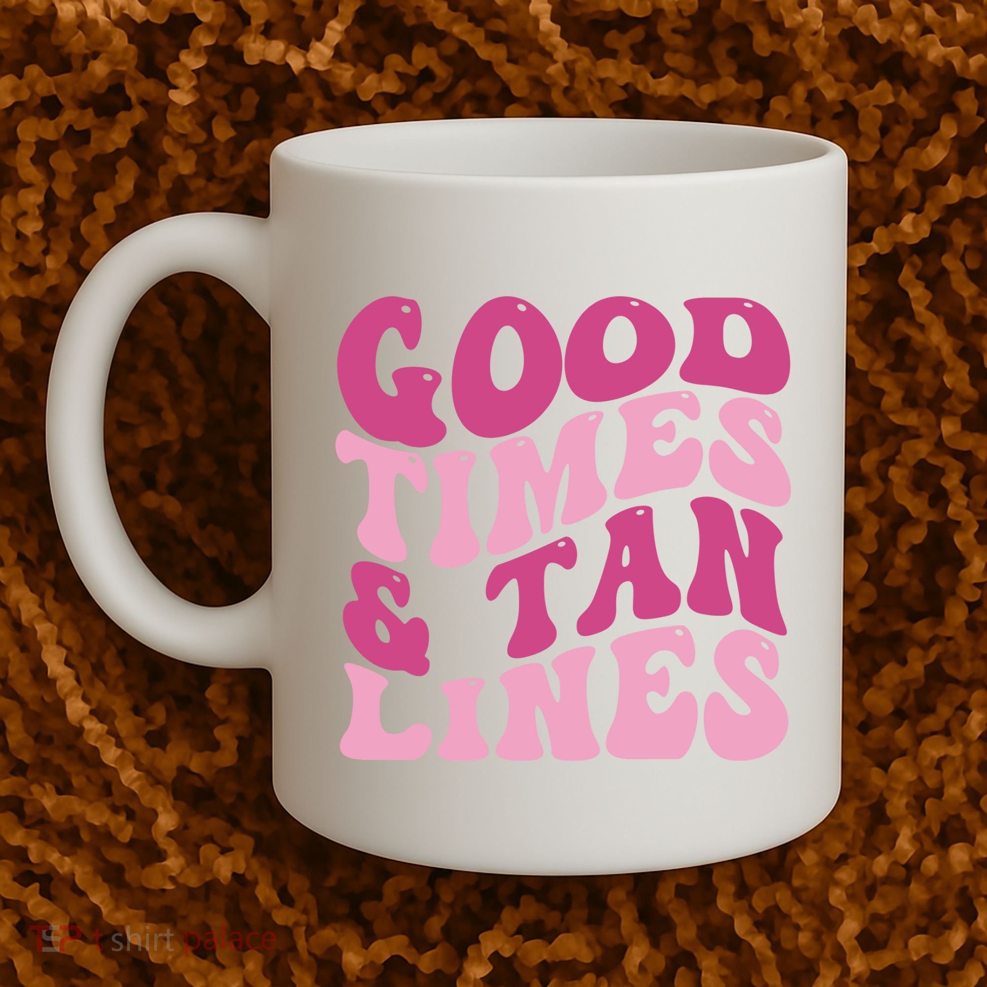 Good Times And Tan Lines Summer Groovy Coffee Mug