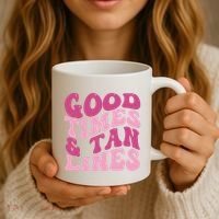 Good Times And Tan Lines Summer Groovy Coffee Mug thumb 3