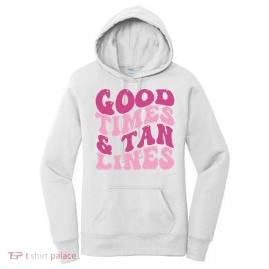 Good Times And Tan Lines Summer Groovy Women's Hoodie