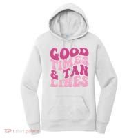 Good Times And Tan Lines Summer Groovy Women's Hoodie thumb 0
