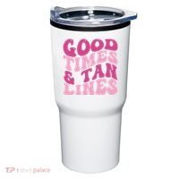 Good Times And Tan Lines Summer Groovy Tumbler thumb 0