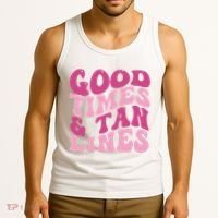 Good Times And Tan Lines Summer Groovy Tank Top thumb 3
