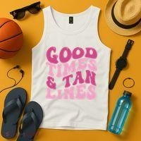 Good Times And Tan Lines Summer Groovy Tank Top thumb 4