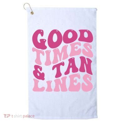 Good Times And Tan Lines Summer Groovy Golf Towel