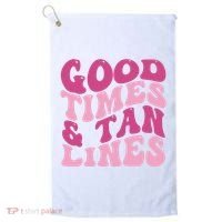 Good Times And Tan Lines Summer Groovy Golf Towel thumb 0