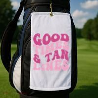 Good Times And Tan Lines Summer Groovy Golf Towel thumb 2