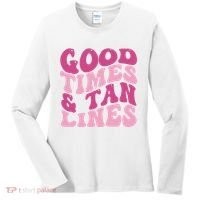 Good Times And Tan Lines Summer Groovy Women's Long Sleeve Shirt thumb 0