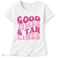 Good Times And Tan Lines Summer Groovy Women's T-Shirt thumb 0