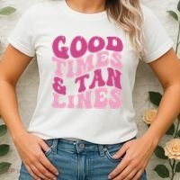 Good Times And Tan Lines Summer Groovy Women's T-Shirt thumb 2