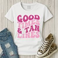 Good Times And Tan Lines Summer Groovy Women's T-Shirt thumb 3