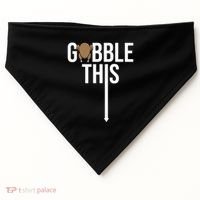 Gobble This Arrow Funny Thanksgiving Holiday USA-Made Doggie Bandana thumb 0