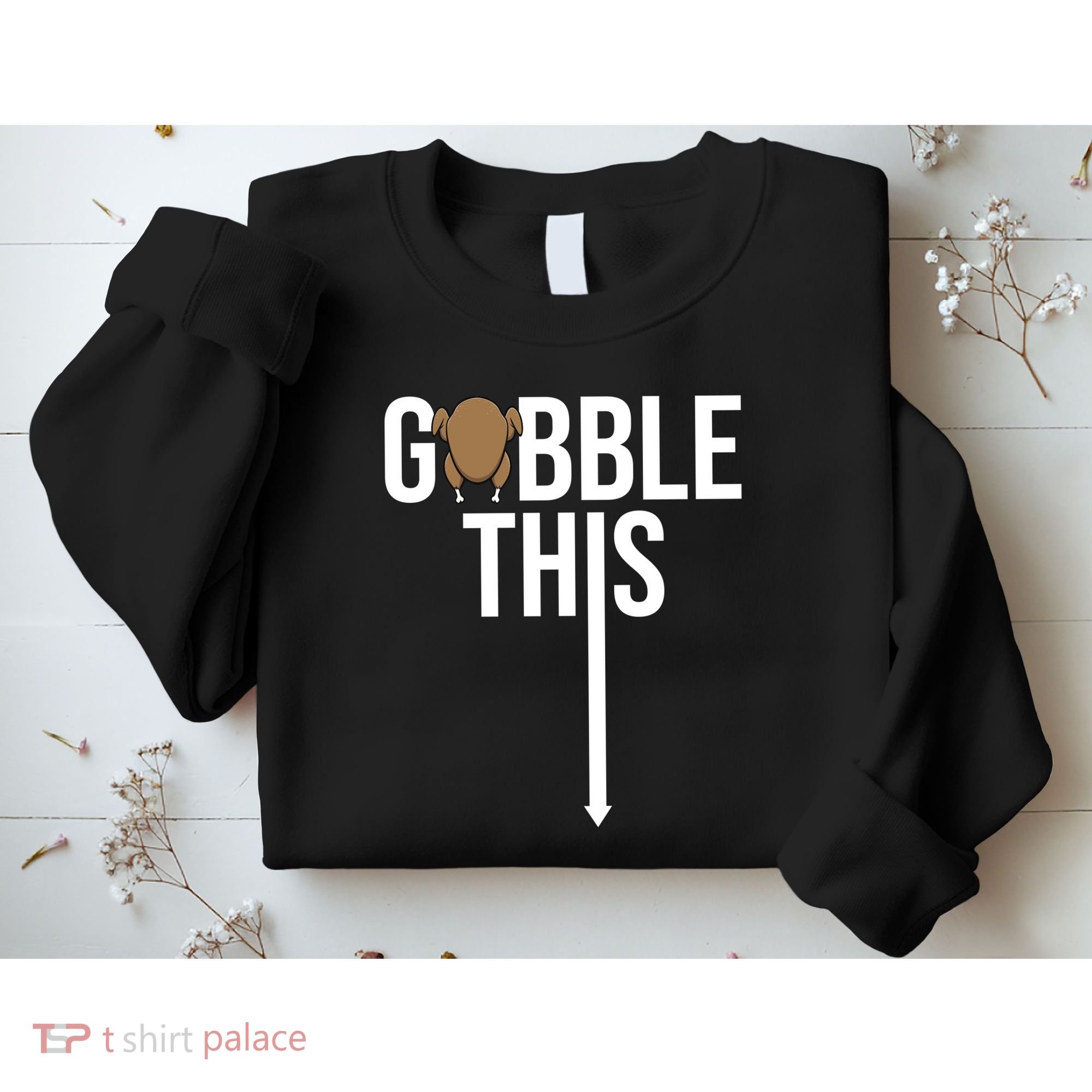 Gobble This Arrow Funny Thanksgiving Holiday Sweatshirt