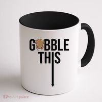 Gobble This Arrow Funny Thanksgiving Holiday Coffee Mug thumb 1