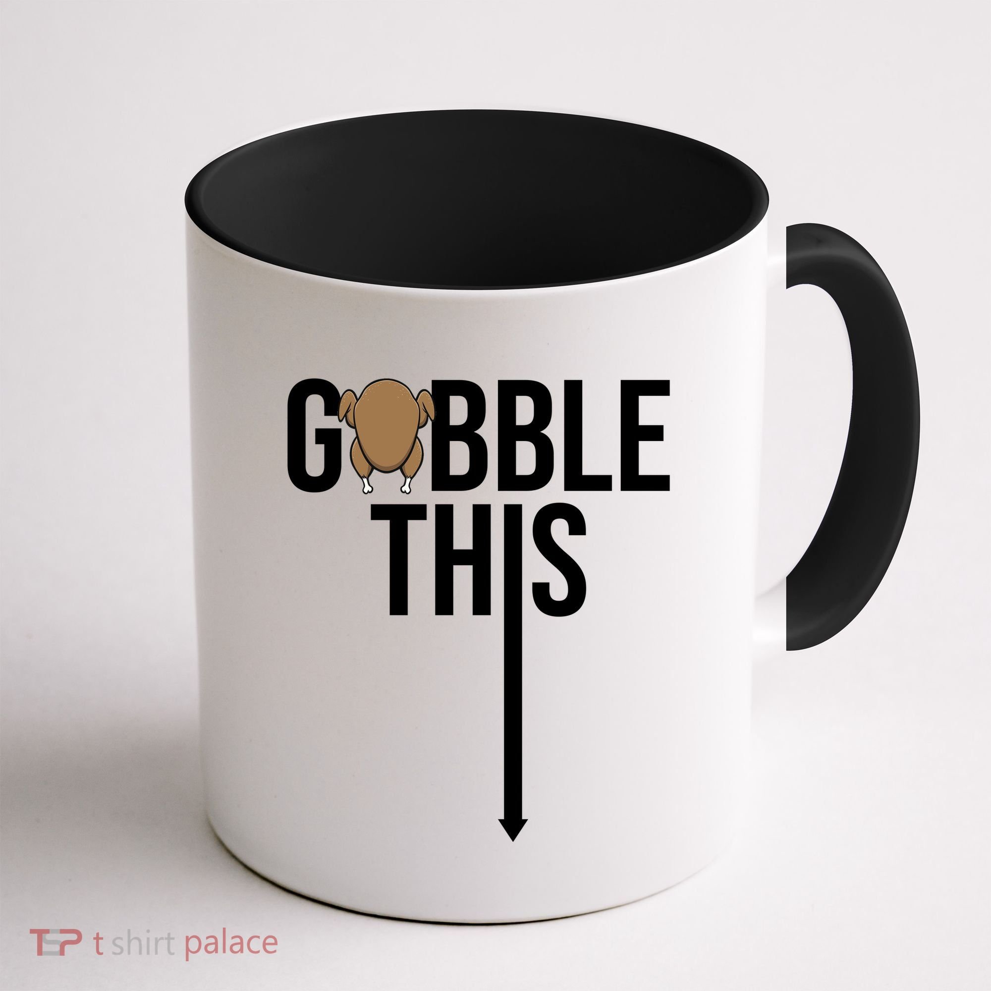 Gobble This Arrow Funny Thanksgiving Holiday Coffee Mug