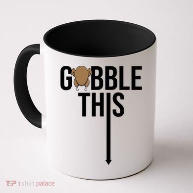 Gobble This Arrow Funny Thanksgiving Holiday Coffee Mug