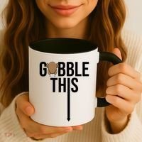 Gobble This Arrow Funny Thanksgiving Holiday Coffee Mug thumb 3