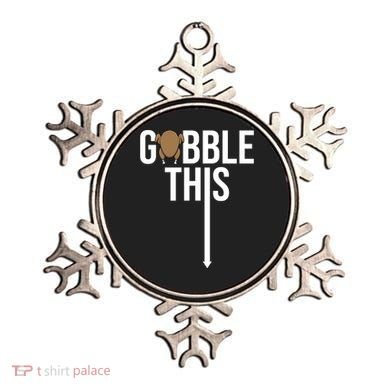 Gobble This Arrow Funny Thanksgiving Holiday Ornament