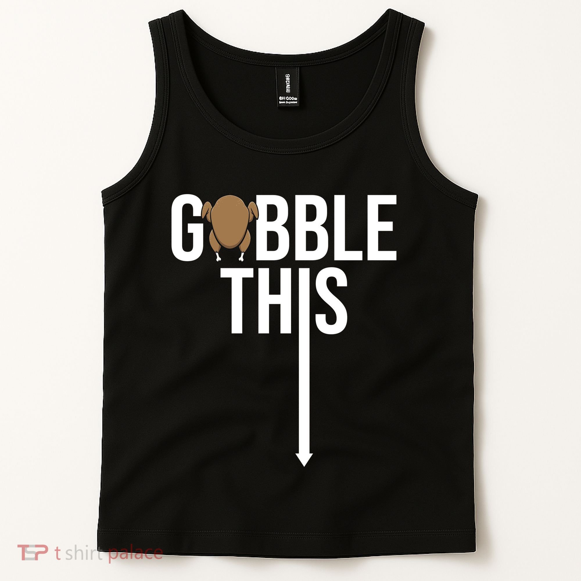 Gobble This Arrow Funny Thanksgiving Holiday Tank Top