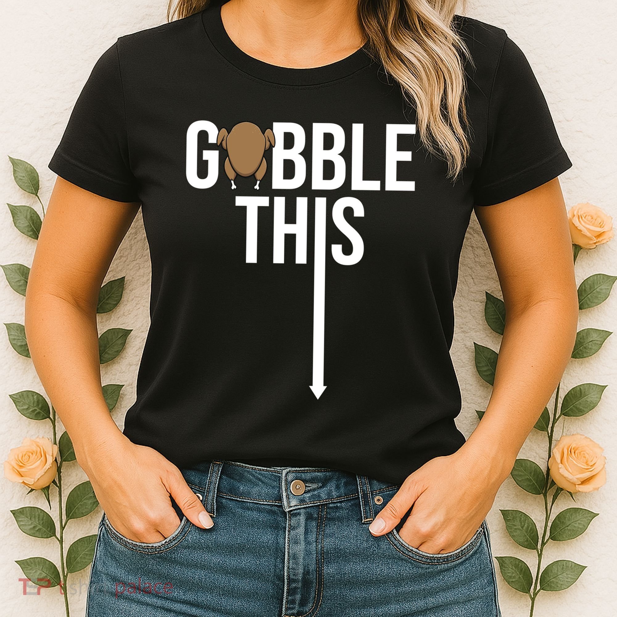 Gobble This Arrow Funny Thanksgiving Holiday Women's T-Shirt