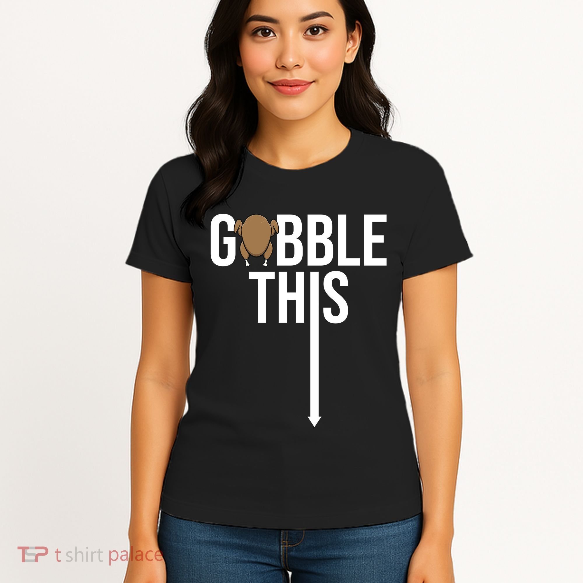 Gobble This Arrow Funny Thanksgiving Holiday Women's T-Shirt