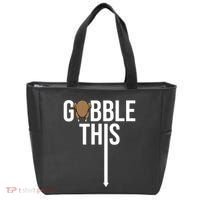 Gobble This Arrow Funny Thanksgiving Holiday Tote Bag thumb 0