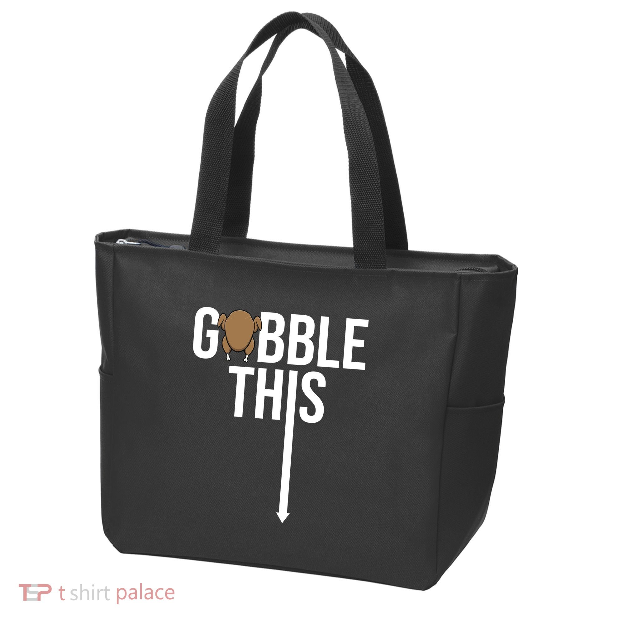 Gobble This Arrow Funny Thanksgiving Holiday Tote Bag