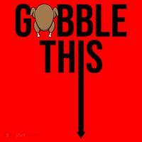 Gobble This Arrow Funny Thanksgiving Holiday Santa Hat thumb 1