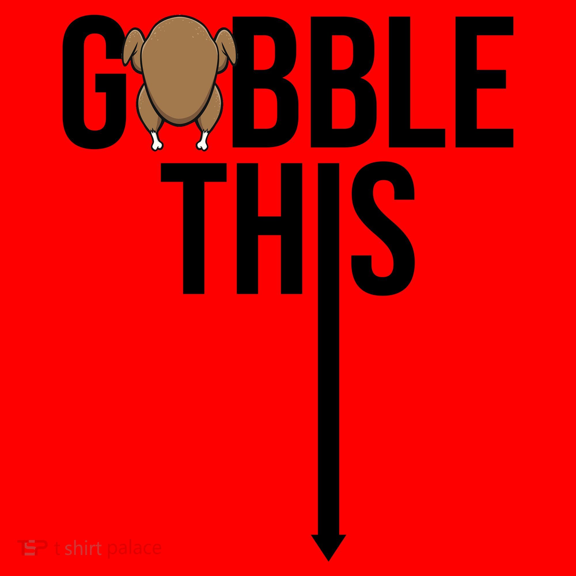 Gobble This Arrow Funny Thanksgiving Holiday Santa Hat