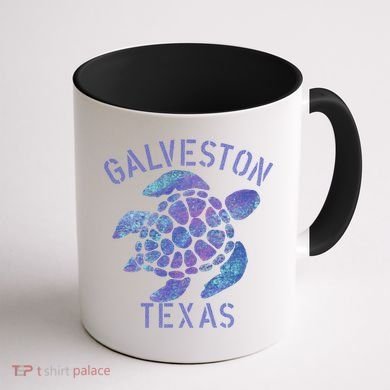 Galveston Tx Beach Design / Tribal Turtle Gift Cute Gift Coffee Mug back