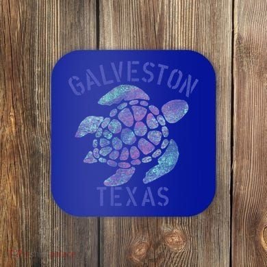 Galveston Tx Beach Design / Tribal Turtle Gift Cute Gift Coaster
