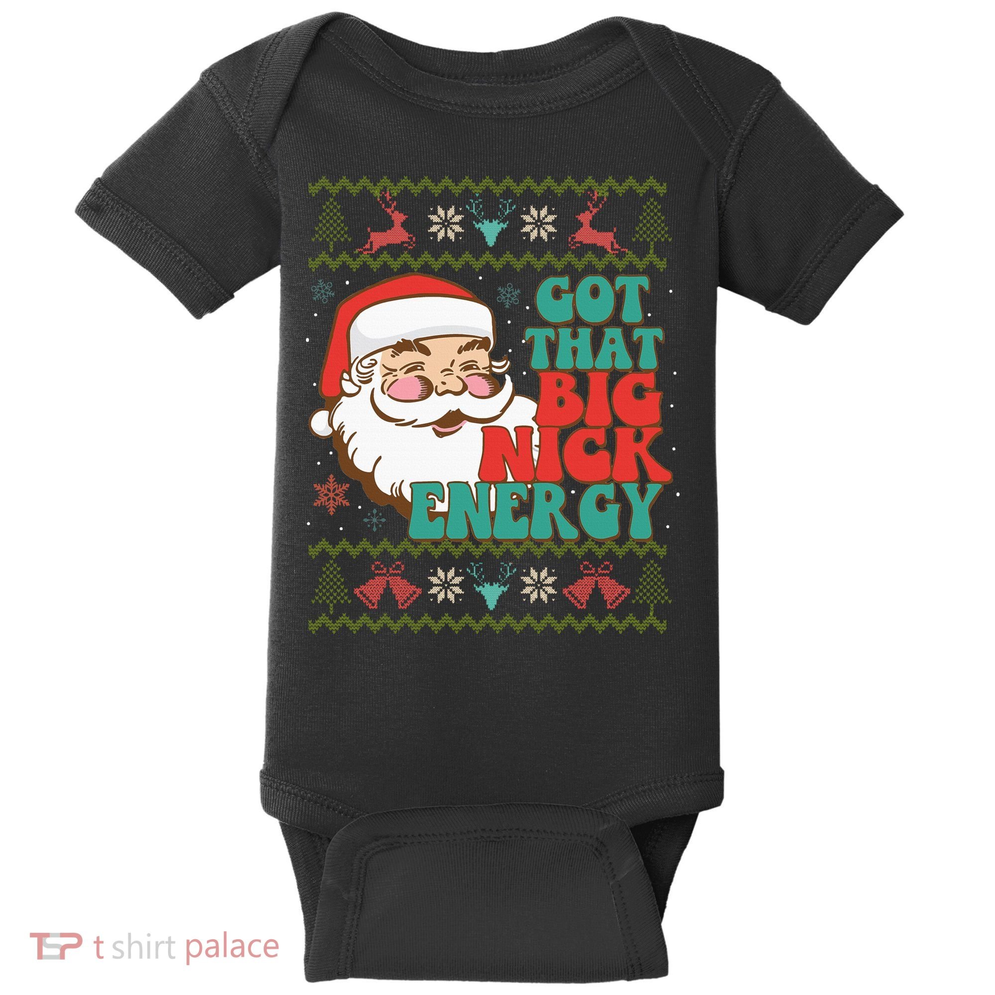 Got That Big Nick Energy Ugly Christmas Sweater Baby Bodysuit