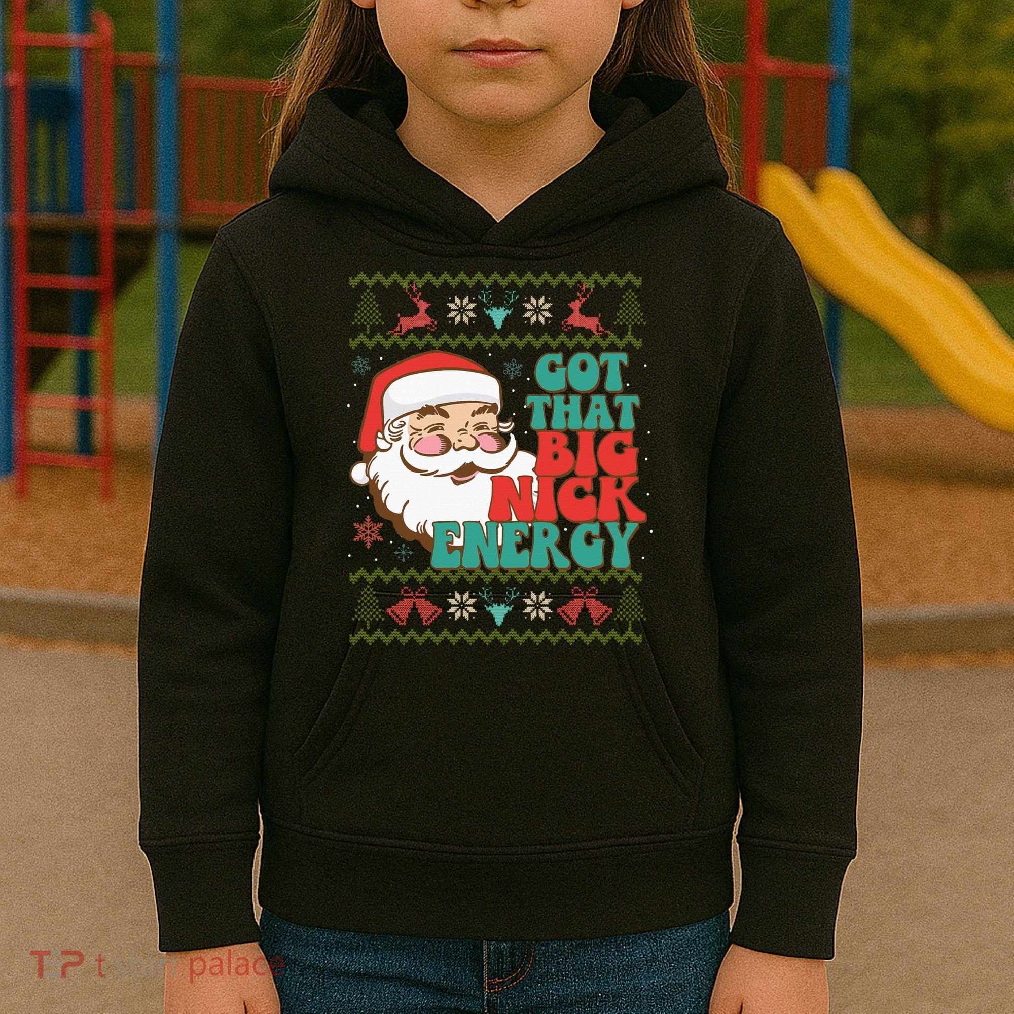 Got That Big Nick Energy Ugly Christmas Sweater Kids Hoodie
