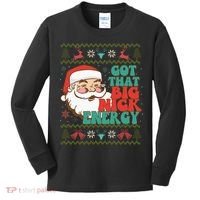 Got That Big Nick Energy Ugly Christmas Sweater Kids Long Sleeve Shirt thumb 0