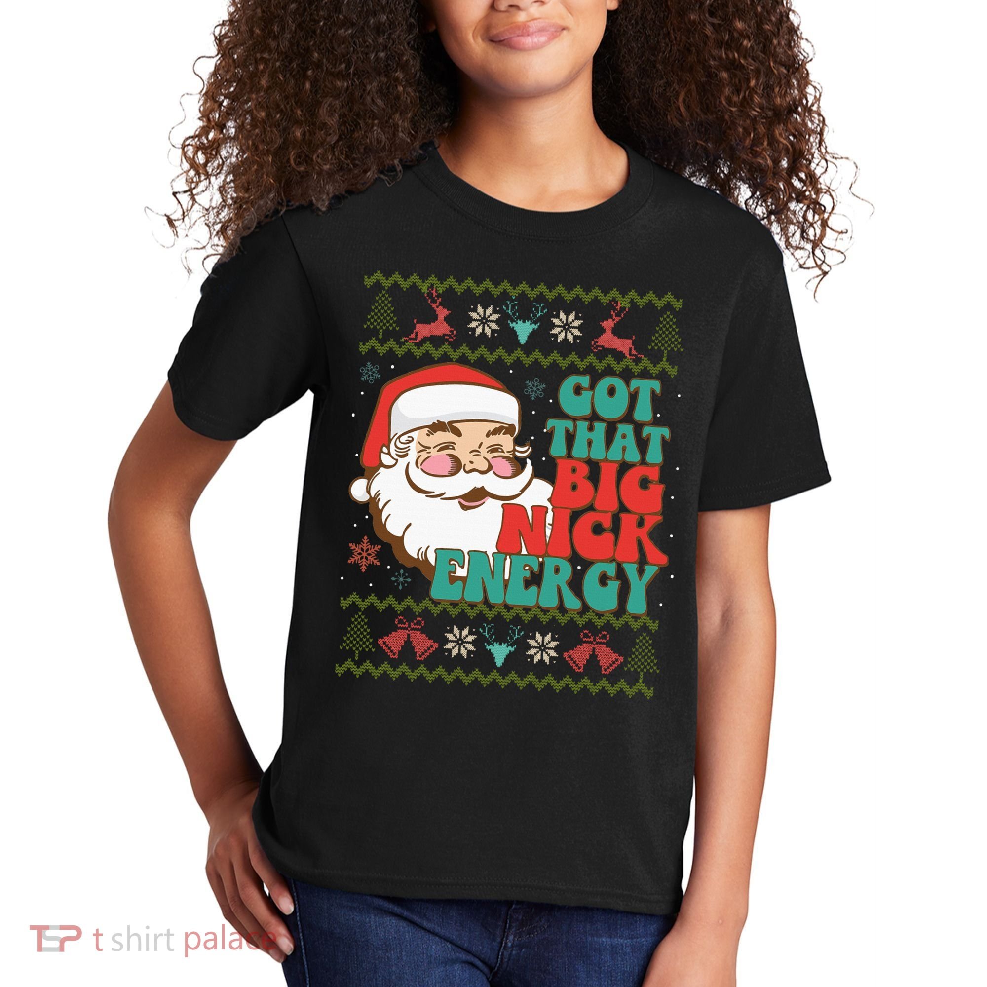 Got That Big Nick Energy Ugly Christmas Sweater Kids T-Shirt