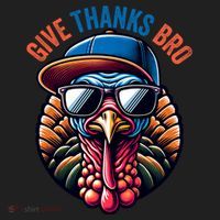Give Thanks Bro Turkey Thankful Thanksgiving Women's Sweatshirt thumb 2