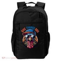 Give Thanks Bro Turkey Thankful Thanksgiving Backpack thumb 0