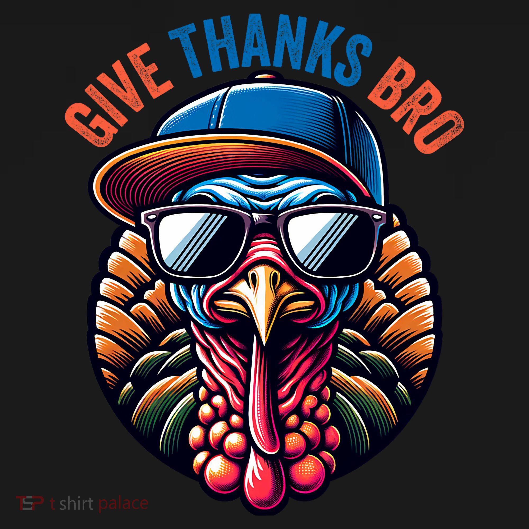 Give Thanks Bro Turkey Thankful Thanksgiving Backpack