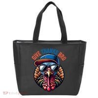 Give Thanks Bro Turkey Thankful Thanksgiving Tote Bag thumb 0