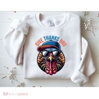 Give Thanks Bro Turkey Thankful Thanksgiving Sweatshirt thumb 2