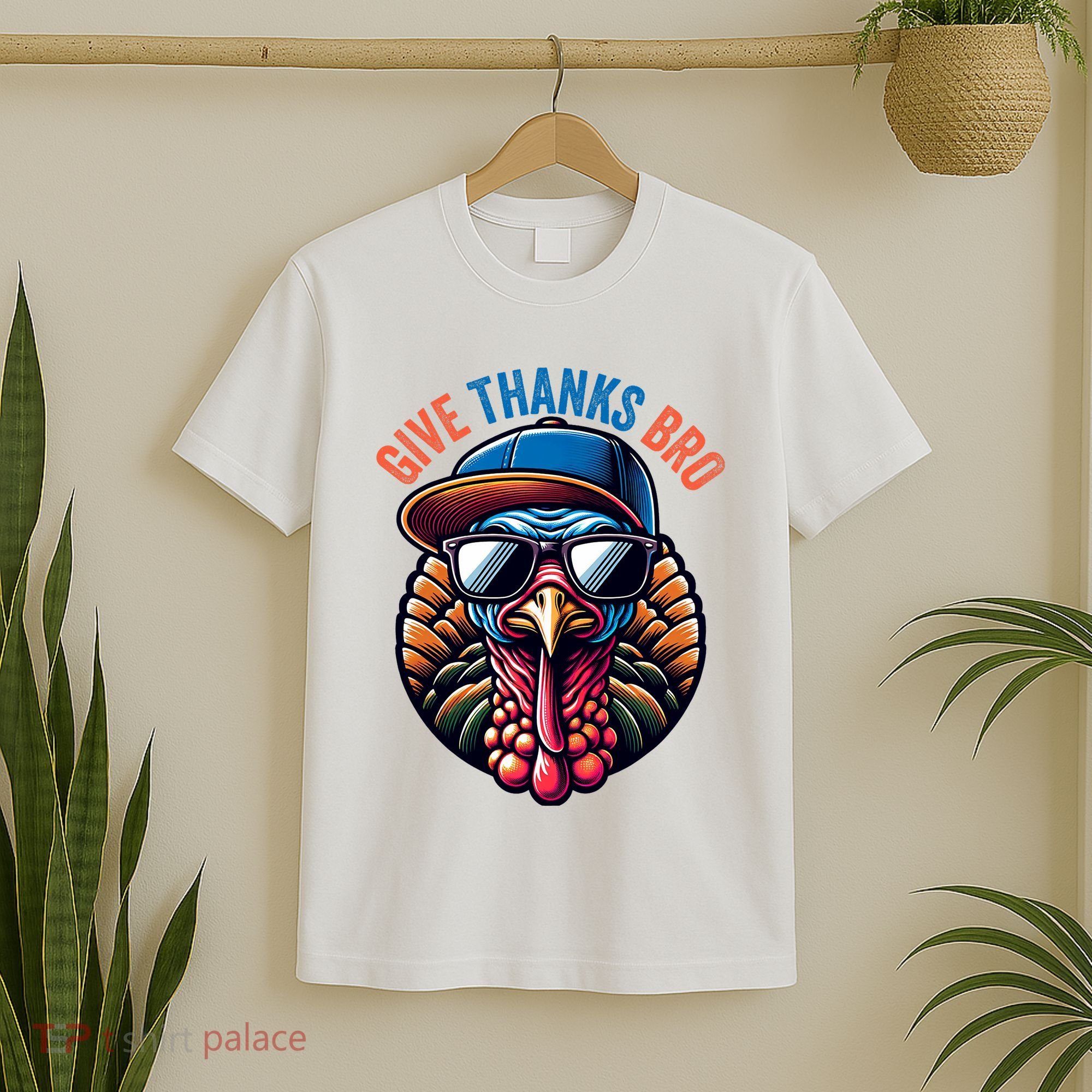 Give Thanks Bro Turkey Thankful Thanksgiving T-Shirt