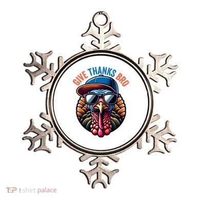 Give Thanks Bro Turkey Thankful Thanksgiving Ornament