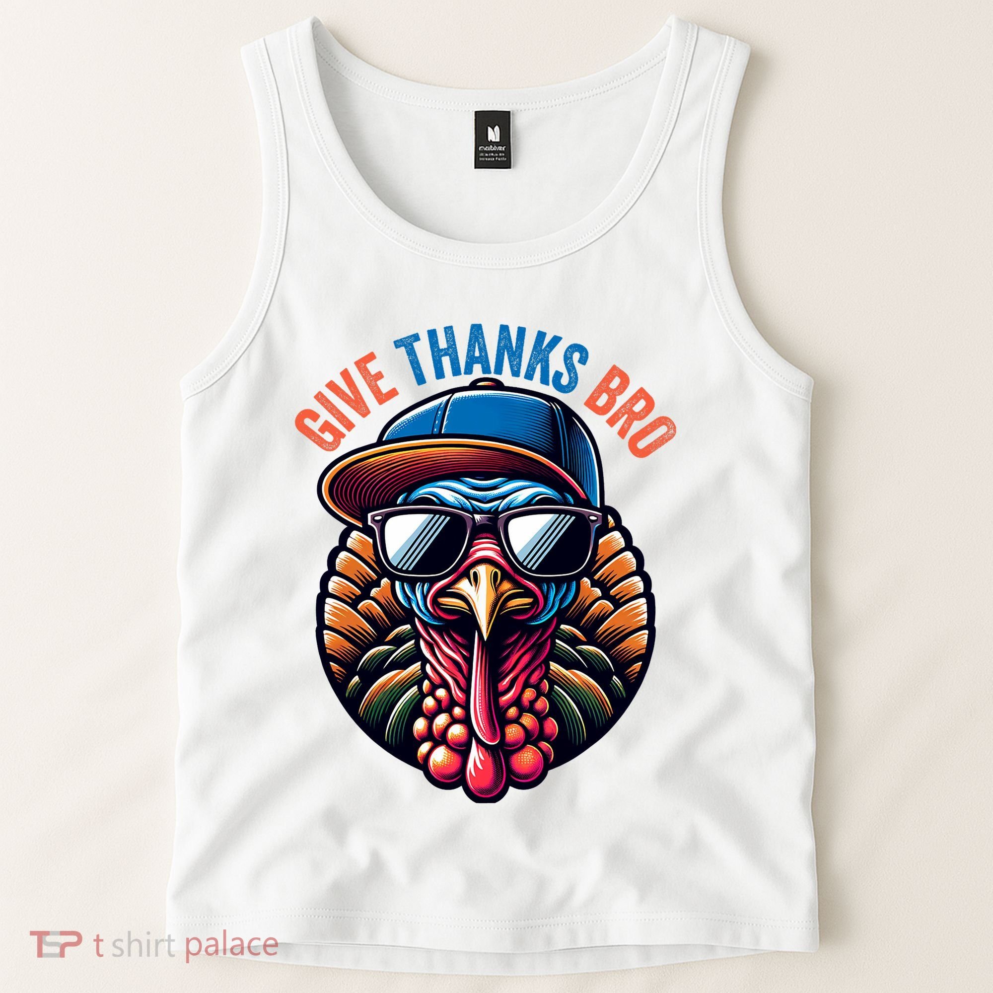 Give Thanks Bro Turkey Thankful Thanksgiving Tank Top