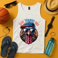 Give Thanks Bro Turkey Thankful Thanksgiving Tank Top thumb 4