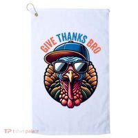 Give Thanks Bro Turkey Thankful Thanksgiving Golf Towel thumb 0